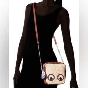Betsey Johnson Peanut Butter and Jelly That's My Jam Crossbody Purse Google Eyes